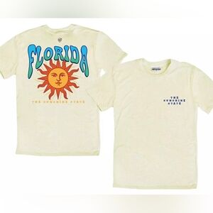 Where I'm From Sunshine State Florida Yellow Graphic Tee NWT
